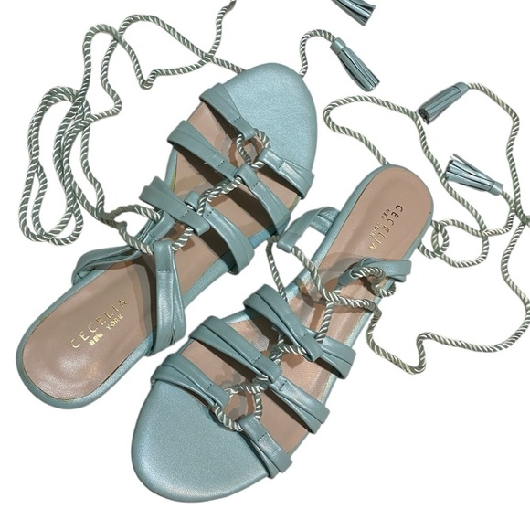 Cecelia New York Mint Tie Sandals Size 9.5 - Picture 9 of 9